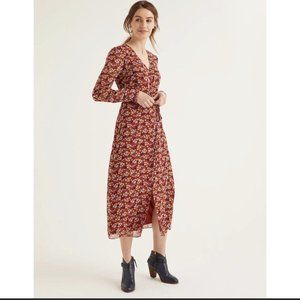Boden midi dress with sheer sleeves